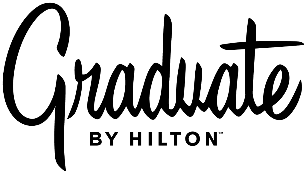 "The Graduate" title text in black, stylized with a circular design above the text.