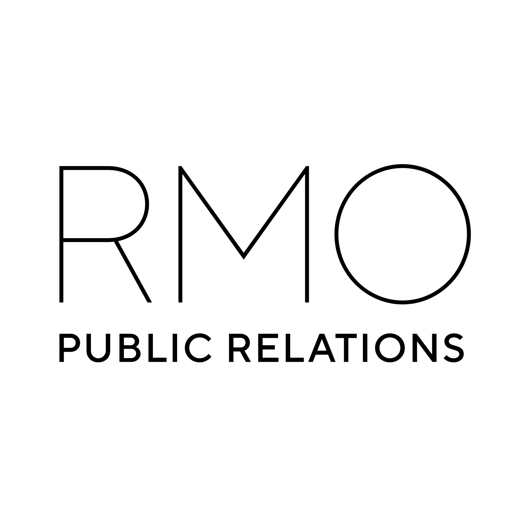 Black "RMO Public Relations" text logo